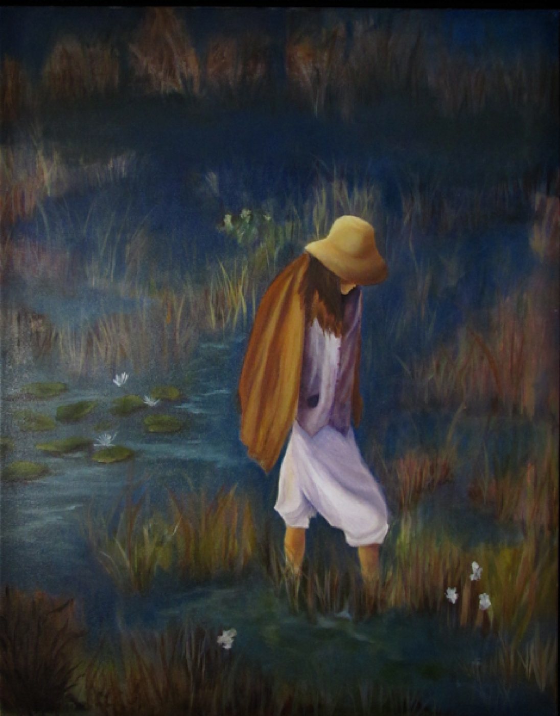 Girl in the Marsh, painting by Patricia Roth