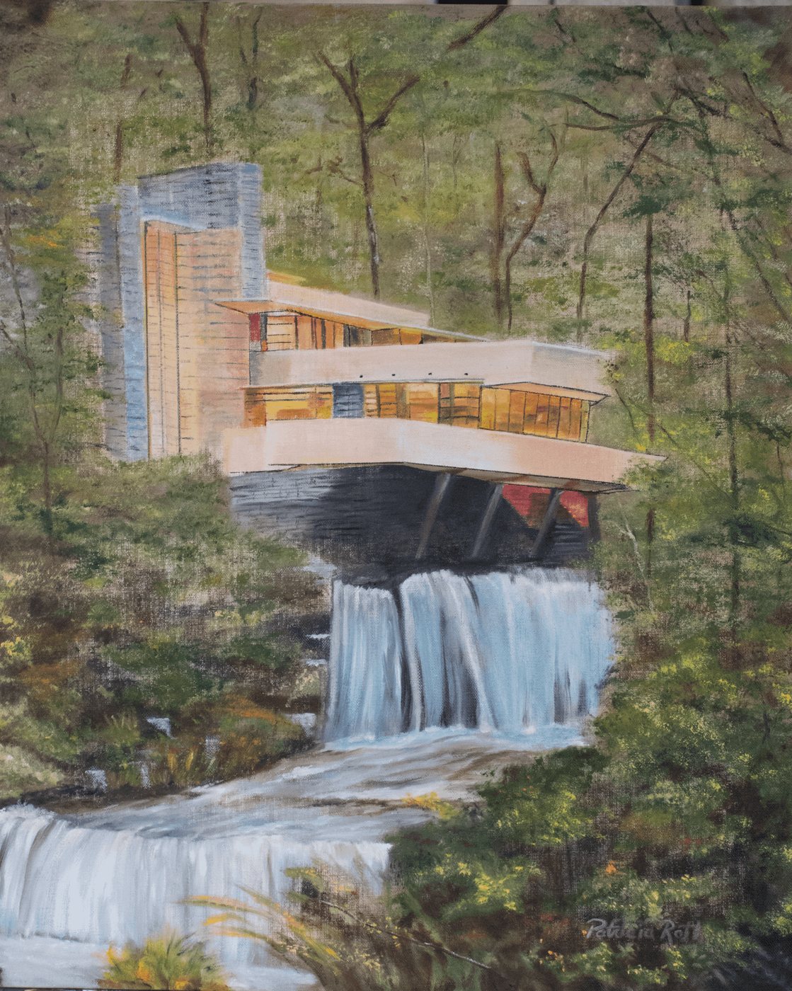 Fallingwater, painting by Patricia Roth