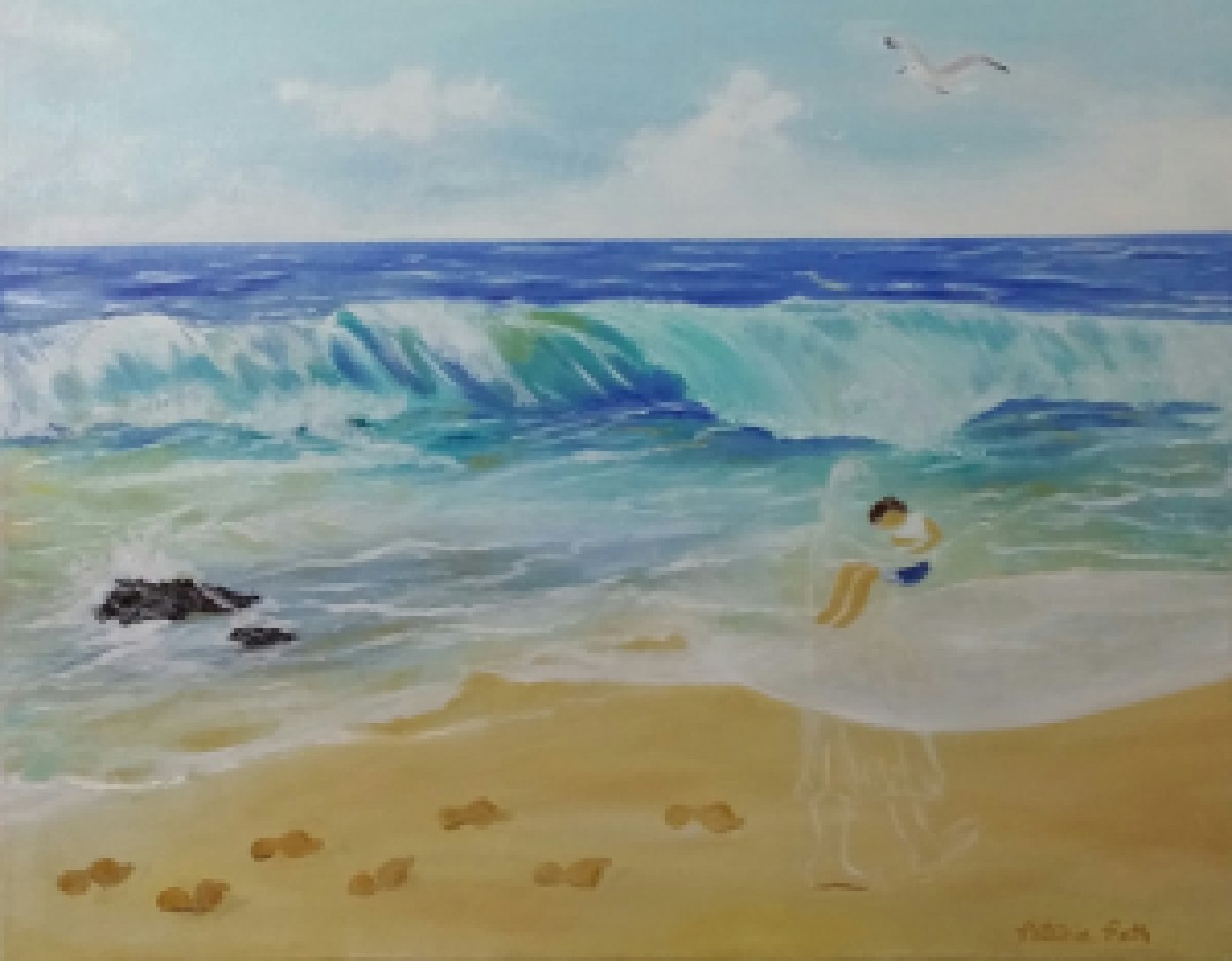 Footprints, painting by Patricia Roth