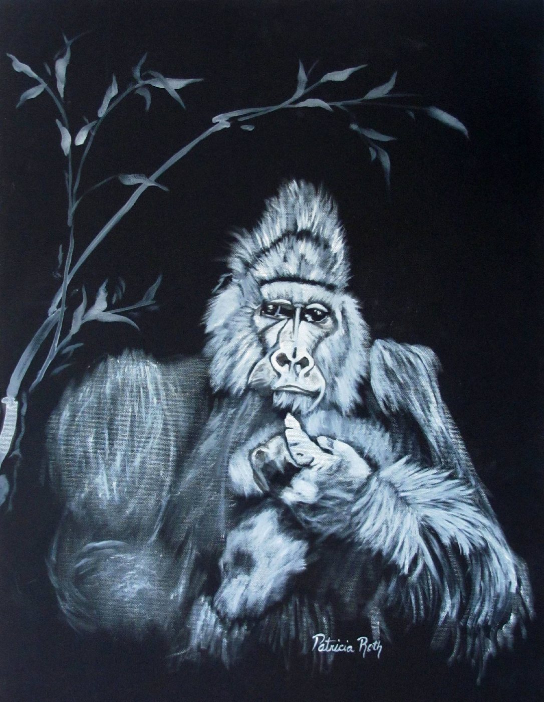 Gorilla, painting by Patricia Roth