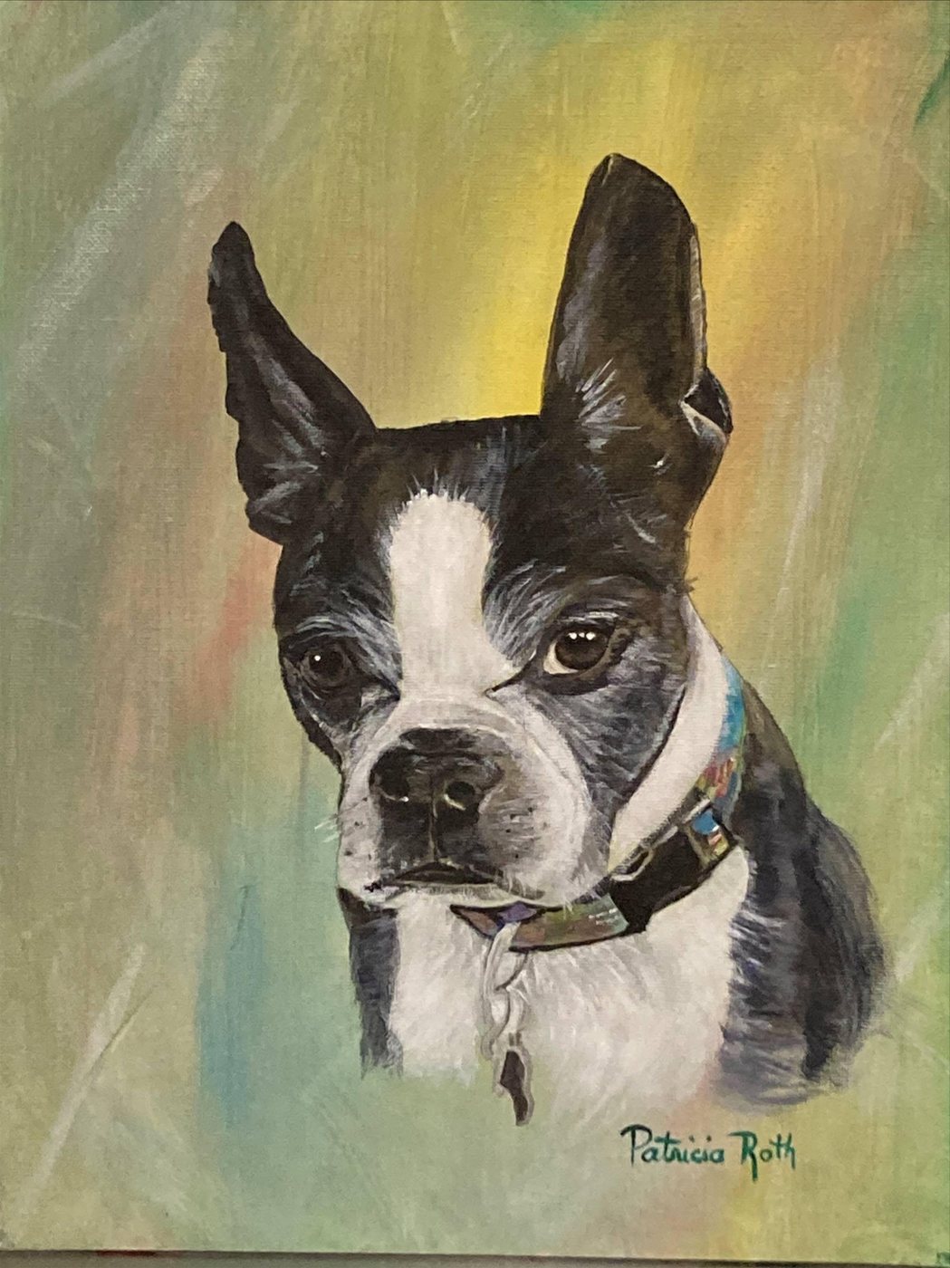 Heather's Dog, painting by Patricia Roth