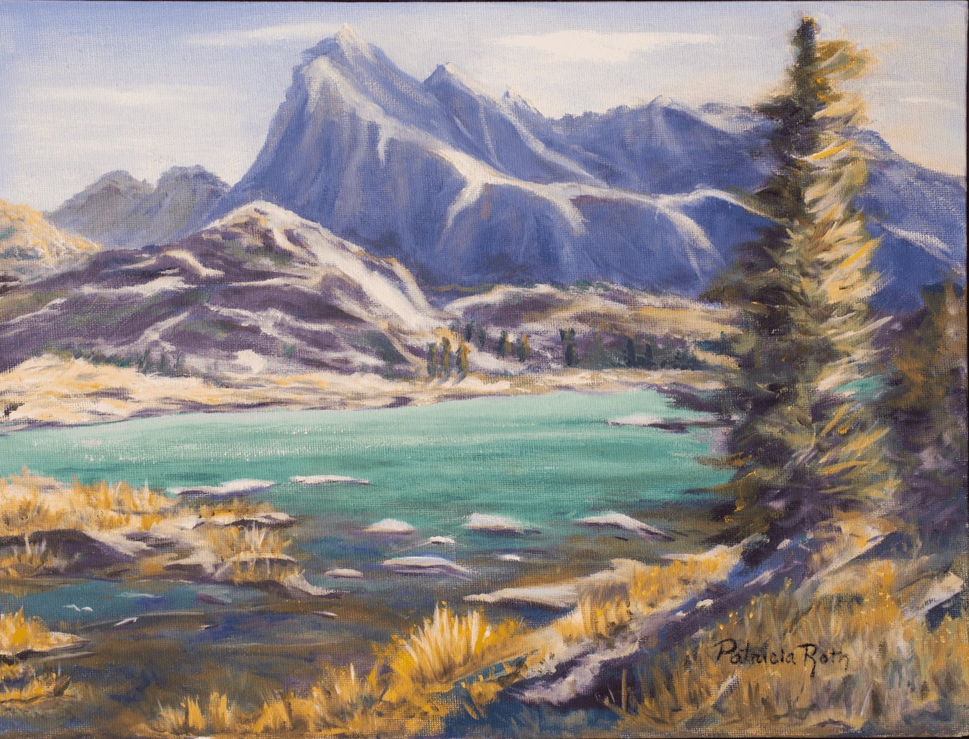 Mountain Lake, painting by Patricia Roth