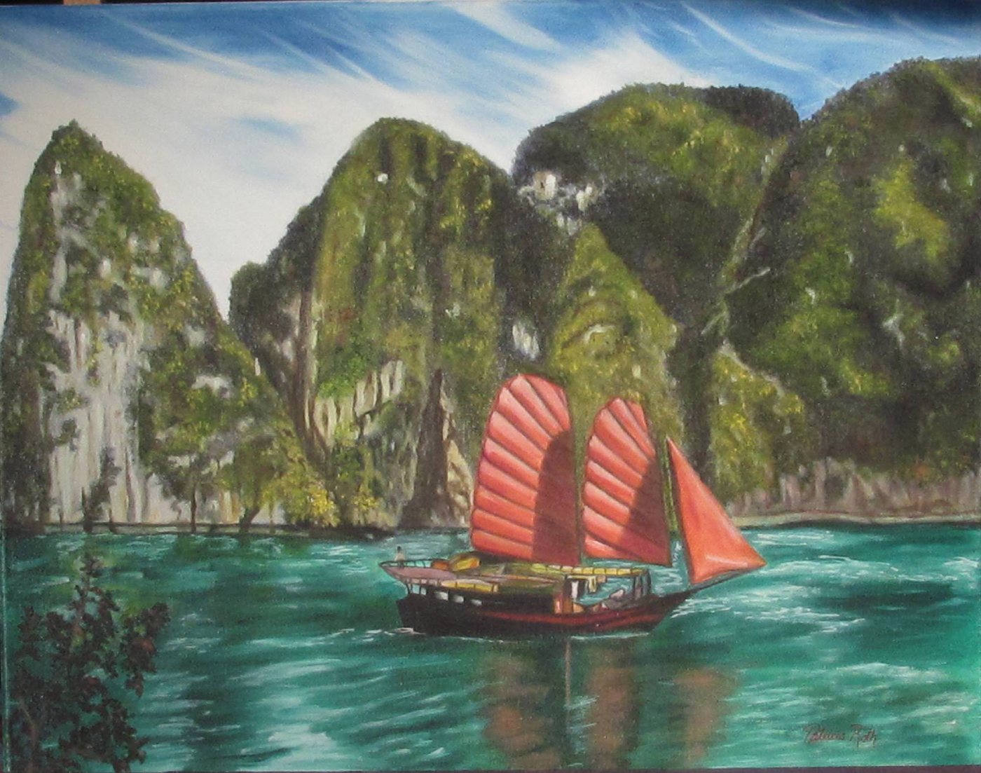 Red Sail, painting by Patricia Roth