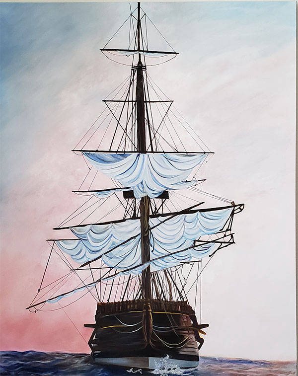 Ship for Katie, painting by Patricia Roth