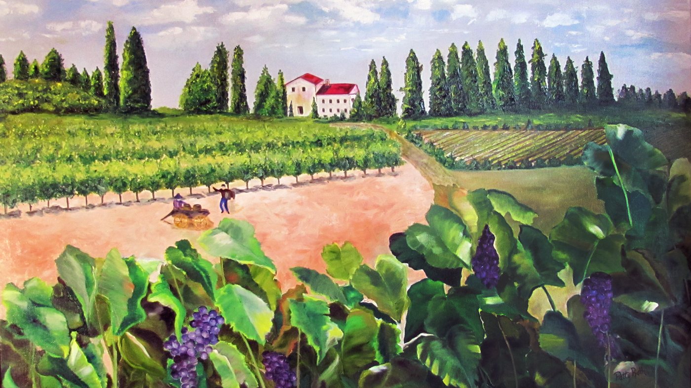 The Vineyard, painting by Patricia Roth